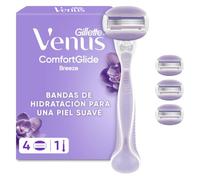 Gillette Venus ComfortGlide Breeze Máquinilla de Afeitar Mujer, 4 Recambios