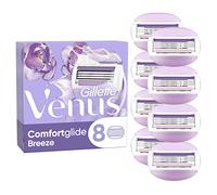 Gillette Venus Comfortglide Breeze Recambios para Maquinilla de Afeitar para Mujer, Pack de 8 Cuchillas para Una Depilación Suave, Apurada Y Duradera