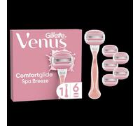 Gillette Venus Comfortglide - Maquinilla de afeitar para mujer, 3 cuchillas, 1 mango + 6 cuchillas para mujer
