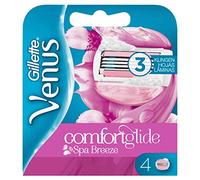 Gillette Venus ComfortGlide Spa Breeze Cuchillas de Afeitar Mujer, Paquete de 4 Cuchillas de Recambio