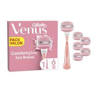 Gillette Venus Comfortglide Spa Breeze Maquinilla de Afeitar para Mujer, 1 Mango + 6 Recambios, Depilación Suave, Apurada Y Duradera