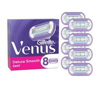 Gillette Venus Deluxe Smooth Swirl - Cuchillas de afeitar para mujer, 8 cuchillas de repuesto para afeitadora con 5 cuchillas