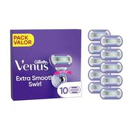 Gillette Venus Deluxe Smooth Swirl, Recambio Para Maquinilla De Mujer, Pack De 10 Recambios, 5 Resistentes Hojas Para Proporcionar Una Depilación Súper Suave Y Duradera