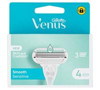 Gillette Venus Deluxe Suave Sensitive Recargas Para Afeitadora De Mujer, Pack De 4, 5 Cuchillas Para Afeitado Suave Y Duradero