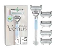 Gillette Venus Maquinilla De Depilación Para Mujer Para Ingles Y Zona Íntima, 1 Mango y 5 Recambios Con Barra Hidratante Con Aloe Vera, Ayuda a Proteger La Piel Púbica De La Irritación