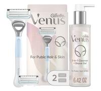 Gillette Venus para cabello pbico y juego de afeitado de piel Razor 1 Mango + 2 hojas