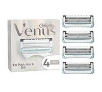 Gillette Venus Para vello púbico y piel, 4 recambios de cuchillas de afeitar