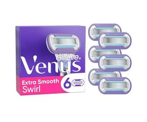 Gillette Venus Recambios de cuchillas de afeitar extra suaves para mujer, paquete de 6, 5 cuchillas duraderas para ofrecer un afeitado extra suave que dura
