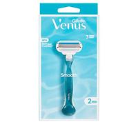 Gillette Venus Smooth, para mujer, 1 manga, 2 recambios de cuchillas, 3 hojas que se ajustan a las curvas