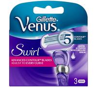 Gillette Venus Swirl Cuchillas de afeitar 5 cuchillas de contorno MoistureGlide Serum Pack de 3
