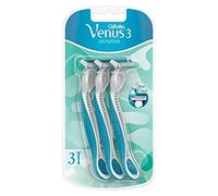 Gillette Venus3 Sensitive - Afeitadora desechable para mujer (3 unidades) | Maquinilla de afeitar para mujer con cuchillas cómodas, dermatológicamente probada para pieles sensibles