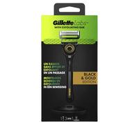GilletteLabs Con Barra Exfoliante, Afeitadora Para Hombre De Gillette, 1 Mango, 3 Recambios De Cuchillas, Con Soporte Magnético Premium