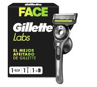 GilletteLabs Maquinilla de Afeitar Hombre con 1 Recambio | Mango UEFA Champions League Special Edition con Barra Exfoliante Integrada + 1 Cuchilla de Afeitar Y Colgador de Pared