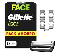 GilletteLabs Recambios para Maquinillas de Afeitar, Pack de 16 Cuchillas de Afeitar con 5 Hojas Y Banda Lubricante, Compatible con Todas Las Maquinillas Gillette Labs