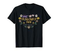 Gilmore Girls Dragon Fly Inn Chalk Floral Heart Camiseta
