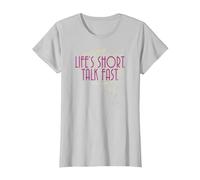 Gilmore Girls Life'S Short Camiseta, Mujer, Plata, 3XL