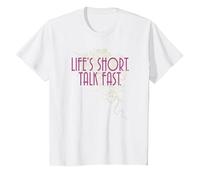 Gilmore Girls Life'S Short Camiseta, Niños, Blanco, 3 años