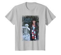 Gilmore Girls Smell Snow Navidad Camiseta, Niños, Plata, 2 años