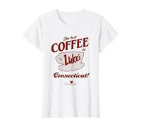 Gilmore Girls The Best Coffee Camiseta, Mujer, Blanco, 3XL