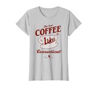 Gilmore Girls The Best Coffee Camiseta, Mujer, Plata, XS