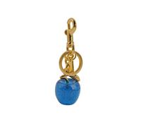 (Gilt) Stylish Blue Apples Key Chain Ornament Versatile Blue Apples Keychain Accessory Compact Key Holder with Charm for Gift silver