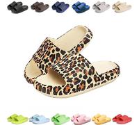 Giltpeak Pummy Original Mujer Cozy Slides, Zapatos de Nube Slides Super Suave Antideslizante Zapatos de Baño para Niños Adultos, Leopard 1., 40/41 EU
