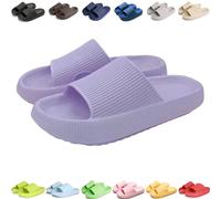 Giltpeak Pummy Original Mujer Cozy Slides, Zapatos de Nube Slides Super Suave Antideslizante Zapatos de Baño para Niños Adultos, Color morado claro., 40/41 EU
