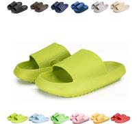 Giltpeak Pummy Original Mujer Cozy Slides, Zapatos de Nube Slides Super Suave Antideslizante Zapatos de Baño para Niños Adultos, avocado, 40/41 EU