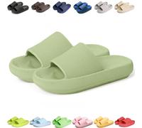 Giltpeak Pummy Original Mujer Cozy Slides, Zapatos de Nube Slides Super Suave Antideslizante Zapatos de Baño para Niños Adultos, verde hierba, 40/41 EU