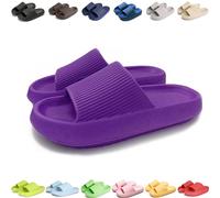 Giltpeak Pummy Original Mujer Cozy Slides, Zapatos de Nube Slides Super Suave Antideslizante Zapatos de Baño para Niños Adultos, morado oscuro, 40/41 EU