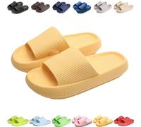 Giltpeak Pummy Original Mujer Cozy Slides, Zapatos de Nube Slides Super Suave Antideslizante Zapatos de Baño para Niños Adultos, amarillo, 40/41 EU