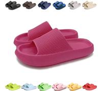 Giltpeak Pummy Original Mujer Cozy Slides, Zapatos de Nube Slides Super Suave Antideslizante Zapatos de Baño para Niños Adultos, frambuesa, 40/41 EU