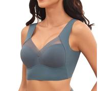 Giltpeak Sujetador corrector de postura, sujetador Wmbra original, ortopédico cómodo sin costuras, cómodo sujetador push-up para mujer, azul oscuro, XXL
