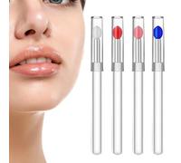 GILWUMO 4 Piezas de Pinceles de Labios de Silicona, Aplicadores Reutilizables para Exfoliación Labial, Adecuado para todos los Tipos de Piel, 11 x 1 x 1 cm, Blanco, Rosa, Rojo Sandía y Azul