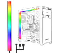 GIM KB-14 RGB Tira de luz PC para carcasa de juegos, magnética direccionable tira de LEDde kit, cabezal de 5V ARGB y 3Pines para Asus Aura Asrock LED/Gigabyte RGB Fusion/MSI Mystic Light, 30 CM