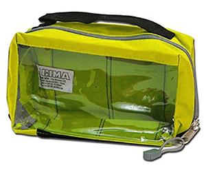 GIMA 1475 E1 - Bolsa cuadrada con ventana y asa, color amarillo