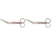 GIMA 20512 - Tijeras de Enfermera, Lister, para vendas, Fantasía Burbujas, Acero inoxidable, Acabado Satinado, Revestimiento en Polvo, Longitud 14 cm para Uso Profesional., Burbujas (Paquete de 2)