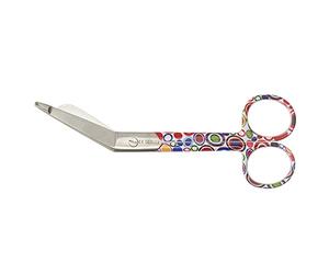 GIMA 20512 - Tijeras de Enfermera, Lister, para vendas, Fantasía Burbujas, Acero inoxidable, Acabado Satinado, Revestimiento en Polvo, Longitud 14 cm para Uso Profesional., Burbujas