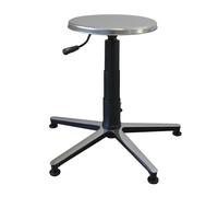 GIMA 27949 Taburete con asiento inoxidable y patas, 45-64 cm de altura ajustable