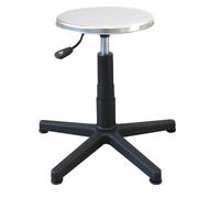 GIMA 27949 Taburete con asiento inoxidable y patas, 45-64 cm de altura ajustable