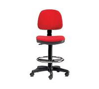 Gima 45222 taburete Vercelli con respaldo y Anillo, ROJO