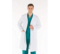 GIMA - Bata de laboratorio blanca para hombre, 58, ropa de trabajo médico, hecha de 100% algodón de alta calidad, talla 58 de la UE, línea profesional y elegante.
