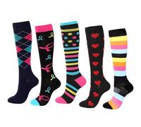 Gima - calcetines de colores largos hasta la rodilla con compresión graduada para mejorar la circulación sanguínea, S-M, fantasía 1, 41200