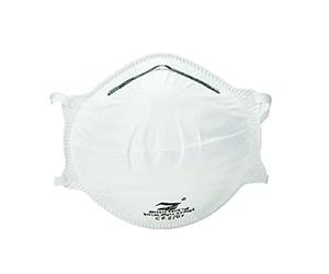 Gima Cup Shape Mascarilla respiratoria FFP2 NR, desechable, sin válvula, con elásticos detrás de la cabeza, diseño de copa, almohadilla nasal, color blanco, certificado DPI clase III, caja de 20 pcs