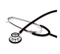 GIMA, Fonendoscopio tradicional de aluminio, ligero, con arco de latón y goma quitafrío, tubo violeta, 32564