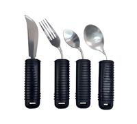GIMA Juego de 4 cubiertos moldeables en acero inoxidable (cuchillo, tenedor, cuchara y cucharilla), 28921