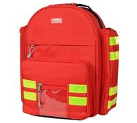 GIMA Mochila Logic-2, 40 cm de largo x 25 cm de ancho x 47 cm de alto, rojo, de emergencia, trauma, rescate, médico, primeros auxilios, enfermera, paramédica, bolsa de bolsillo multibolsillos