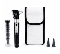 GIMA, Otoscopio Sigma con luz LED, en plástico reforzado ligero y resistente a los golpes y en acero inoxidable, negro, 31591