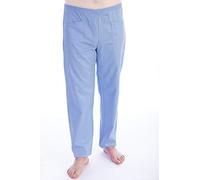 Gima - Pantalón de uniforme hospitalario, algodón y poliéster, color azul, con cintura elástica, 3 bolsillos, unisex, talla L, para doctores, dentistas, veterinarios, enfermeras, fisioterapeutas