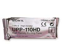 GIMA Papel para ultrasonido Sony UPP-110HD, soporte de impresión monocromática B/N alta densidad (tipo II), aplicaciones ultrasonido, dentales y microscopía, A6, tamaño 110mmx20m, 10 rollos